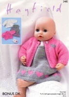 Knitting Pattern - Hayfield 2485 - Bonus DK - Doll's Clothes